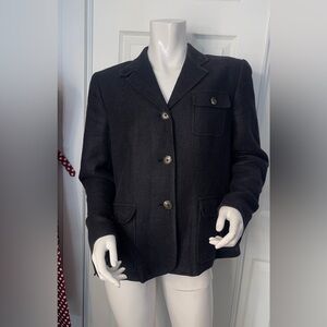 Ralph Lauren Charcoal Textured Blazer